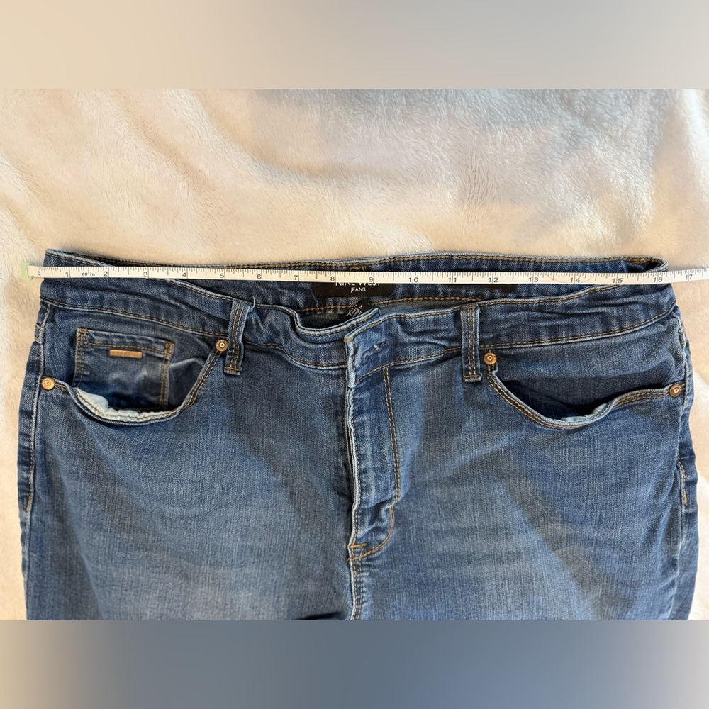 Nine West Grammercy Dark Blue Skinny Ankle Jeans - Picture 5 of 6